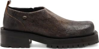 Diesel D-Texan derby schoenen met ritsdetail - Bruin