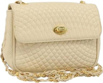 Bally Pre-owned Shoulder Bags, female, Beige, Size: ONE SIZE Pre-owned Leather Shoulder Bag