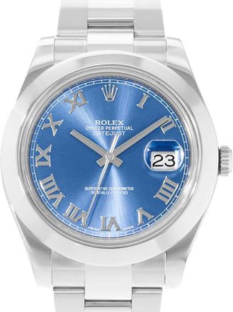 Rolex Pre-owned Rolex Datejust Ii Automatic Chronometer Blue Dial Mens Watch 116300 BLRO