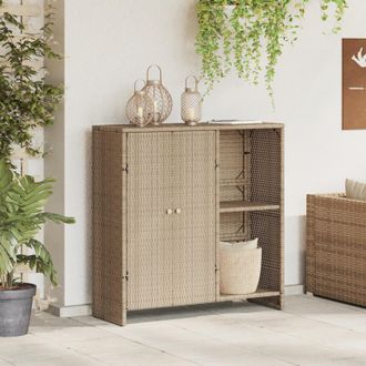 vidaXL Armadio Con Archiviazione Beige 100 X 36 X 102 Cm Rattan - Vidaxl