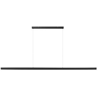 Beliani L&aacute;mpara Led Colgante Lineal De Metal 180 Cm Estilo Industrial Moderno Negro Baddana