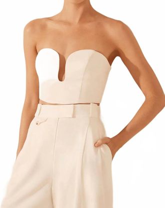 Shona Joy Sara Corset Top In Coconut