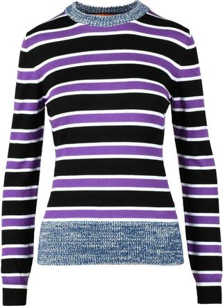 Colville Cotton Wool Knit - Black/Purple