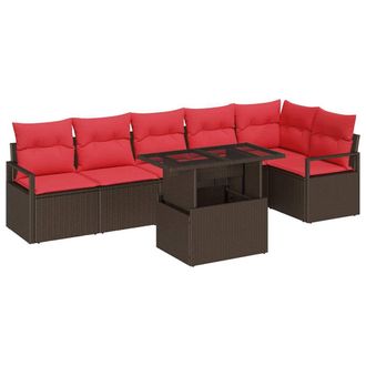 vidaXL Conjunto De Sof&aacute; De Jard&iacute;n 7 Uds. 6-n&uacute;mero De Plazas Vidaxl