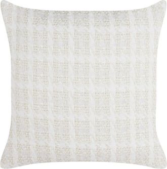 Beliani Beliani - Coj&iacute;n Decorativo Con Funda De Algod&oacute;n A Cuadros Beige 45 X 45 Cm Douris