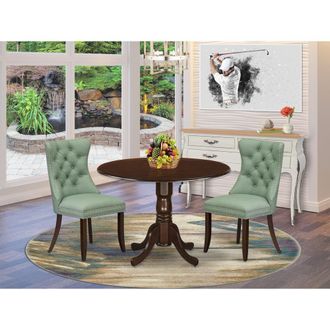 East West Furniture 3 Piece Dining Table Set