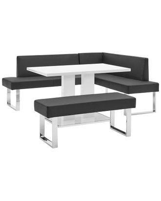 Armen Living Amanda 3Pc Rectangular Dining Set