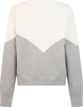Isabel Marant Womens Sweater With Text, Off White-Light Grey Cotton Sweatshirts White/light