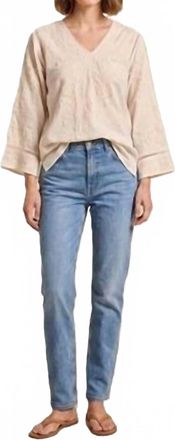 Johnny Was Riveda Tonal Blouse In Natural