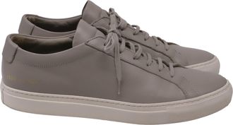 Common Projects Achilles Low-Top Sneakers in Grey Leather
