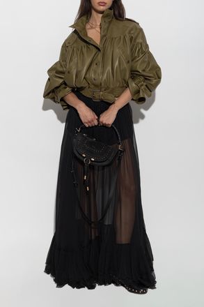 Chlo&eacute; Silk Skirt, Womens, Black