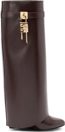 Givenchy Shark Lock Leather High Boots Shoes