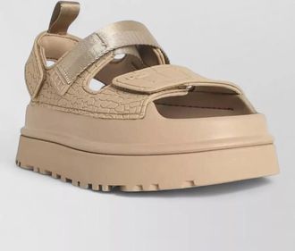 UGG woman goldenglow embossed platform sandals