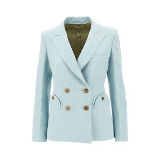 Blaze Charmer silk and linen blazer Woman III