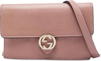 Gucci Pre-owned Gucci Dollar Calfskin Interlocking G Wallet on Chain Ladies RTHN5L298NGTU9YK