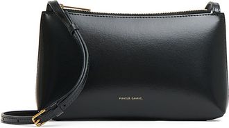 Mansur Gavriel Mini Gaia Leather Crossbody Bag in Black/Flamma at Nordstrom