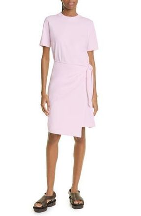 Vince Side Tie Cotton T-Shirt Dress in Rosewater at Nordstrom Rack, Size X-Large