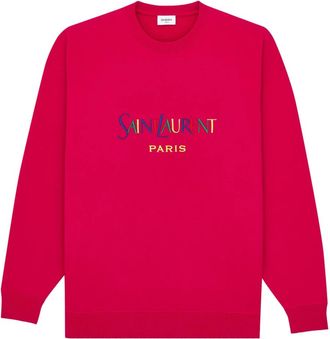 Saint Laurent Mujer, Sudaderas, Rojo, Talla: S