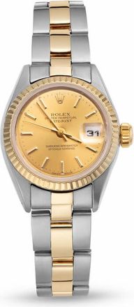 Rolex Pre-owned Rolex Datejust Automatic Chronometer Champagne Dial Ladies Watch 69173 CSO