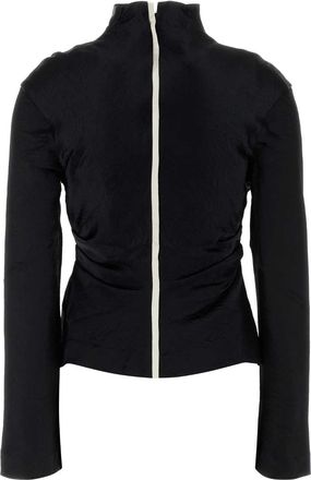 Nanushka Womens Domini Blouse Black Acetate Sweater