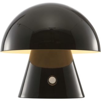 Jonathan Y Designs Porcini Contemporary Bohemian Rechargeable/Cordless Iron Integrated Portable LED Mushroom Table Lamp in Black at Nordstrom