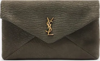 Saint Laurent Bustina Cassandre Large in pelle