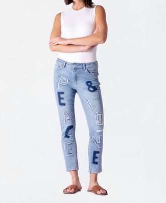 Bianco Peace Love Jeans In Blue