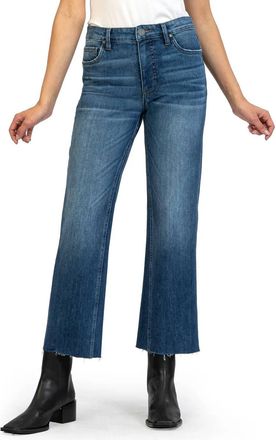 Kut from the Kloth Kelsey High Rise Fab Ab Ankle Flare Leg Jeans In Amaze