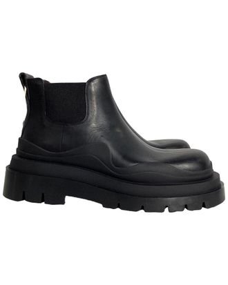 Bottega Veneta Womens Leather Tire Ankle Chelsea Boot (Authentic Pre-Loved)