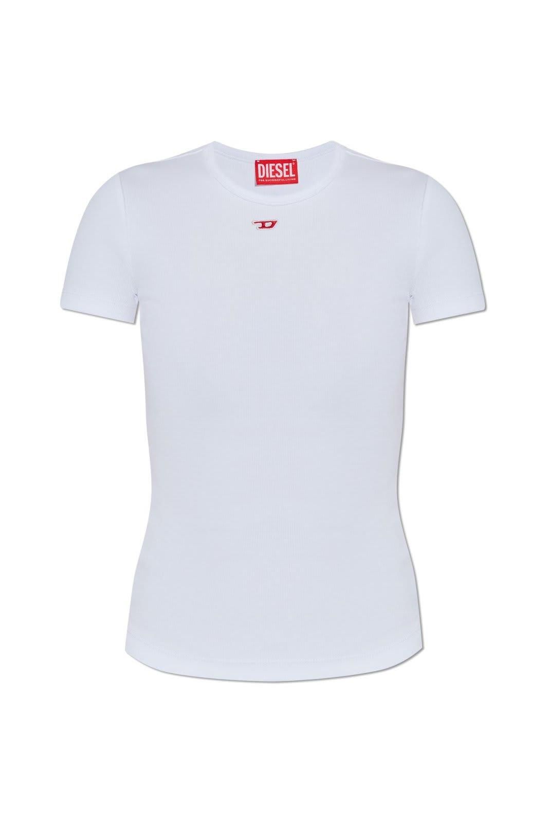 送料込★DIESEL★T Boxt Lab 半袖Tシャツ Men's T-shirt with jacquard logo patch | White | Diesel