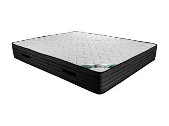 Vente-Unique Colch&oacute;n 160 x 200 cm espuma y funda de bamb&uacute; gruesor 25cm - BERENDI de NATUREA