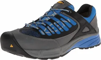 Keen Mens Aurora Low Esd Work Shoe In Gargoyle/imperial Blue