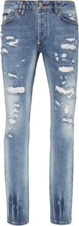Philipp Plein Heren, Jeans, Blauw, Maat: W36 Denim