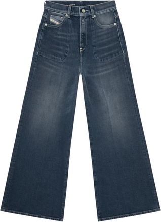 Diesel Wide Jeans - Dames - Loose Fit Jeans - Blauw - W30 - Jeans