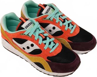 Saucony Womens Shadow 6000 Trailian Low Top Sneakers In Coral/mustard