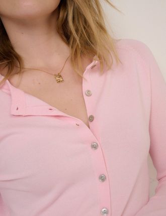 Nobody's Child Pink Crew Neck Cardigan