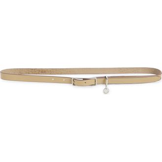 Rag & Bone Baby Rounded Rebound Leather Belt in Dune at Nordstrom Rack, Size Medium