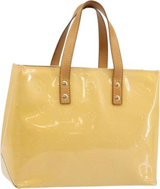 Louis Vuitton Reade Handbag Monogram Vernis Yellow Patent_Leather Bag (Pre-Owned)