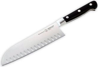 Messermeister Meridian Elite 7-Inch Kullenschliff Santoku Knife