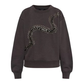 AllSaints Jassa Sweatshirt - Dames - Sweatshirts - Zwart - M - Katoen - Hoodies & sweatvesten