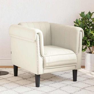 vidaXL Vidaxl - Sill&oacute;n De Terciopelo Color Crema