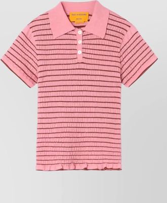 Guest In Residence cashmere smocked polo top