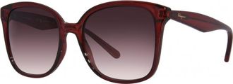 Ferragamo Womens SF1072S-630 SF1072S 56 630 Fashion Sunglasses - Red - One Size