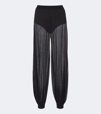 SIMKHAI Flora sheer knit balloon pants