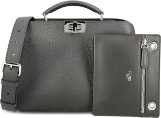 Fendi Borsa tote Peekaboo ISeeU piccola - Grigio