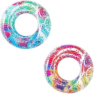 Trade Shop Trade Shop - Salvagente Colorato 91cm Con Maniglie Piscina Mare Estate Colori Assortiti 36084b