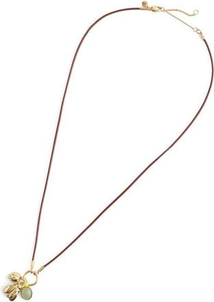 Madewell Bee Charm Cord Necklace in Antique Gold at Nordstrom