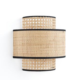 La Redoute Interieurs Dubbele wandlamp in rotanriet en raffia, Dolkie