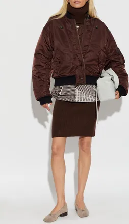 Maison Margiela Insulated bomber Jacket, Womens, Burgundy
