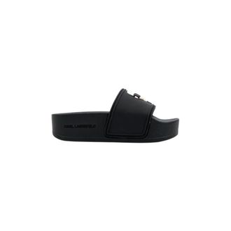 Karl Lagerfeld Schoenen, Dames, Zwart, 36 EU, Polyester, Kondo Maxi Slide